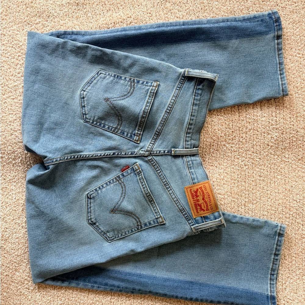 Levi's Ribcage High Rise Ankle Jeans - Dye Stripe